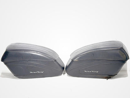 2004 Harley Road King Touring Custom FLHRSI OEM Rear Left Right Saddlebags Luggage Leather