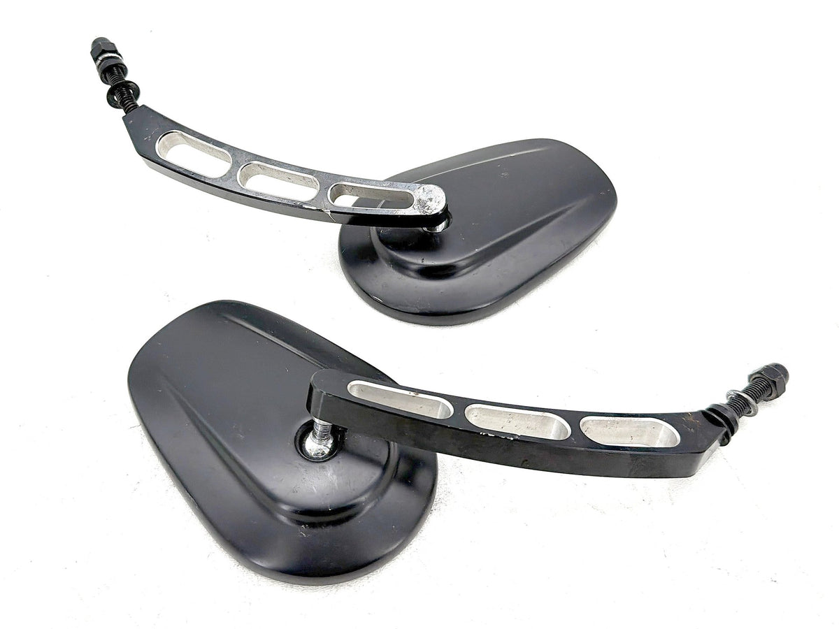 1991 Harley Electra Glide Touring Left Right Rear View Mirror Slotted Billet CNC