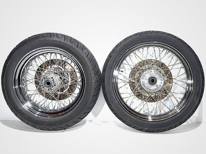 2007 Harley Dyna Street Bob FXDBI OEM Front Rear Wheel Rim Tire Spoked