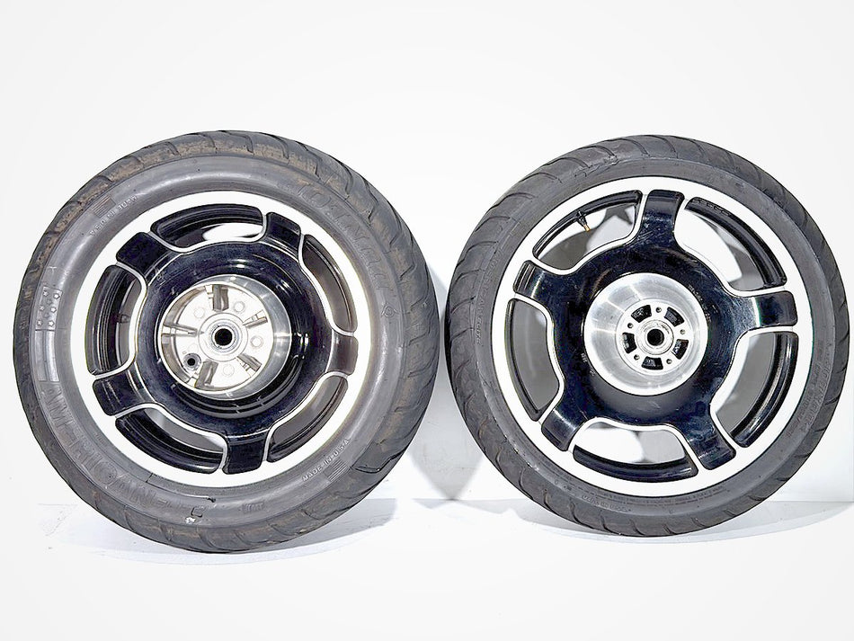 10 Harley Street Glide Touring Front & Rear Wheel Rim Damaged Tire AIRSTRIKE 16"