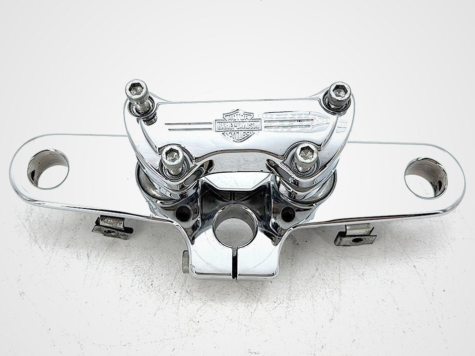 1997 Harley Softail Fat Boy FLSTF OEM Front Handlebar Riser Top Clamp Chrome