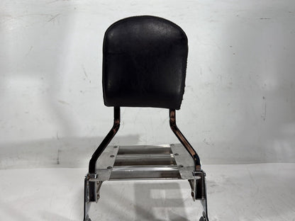 2008 Harley Dyna Fat Bob FXDF OEM Rear Sissy Bar w/ Backrest Cushion Pad