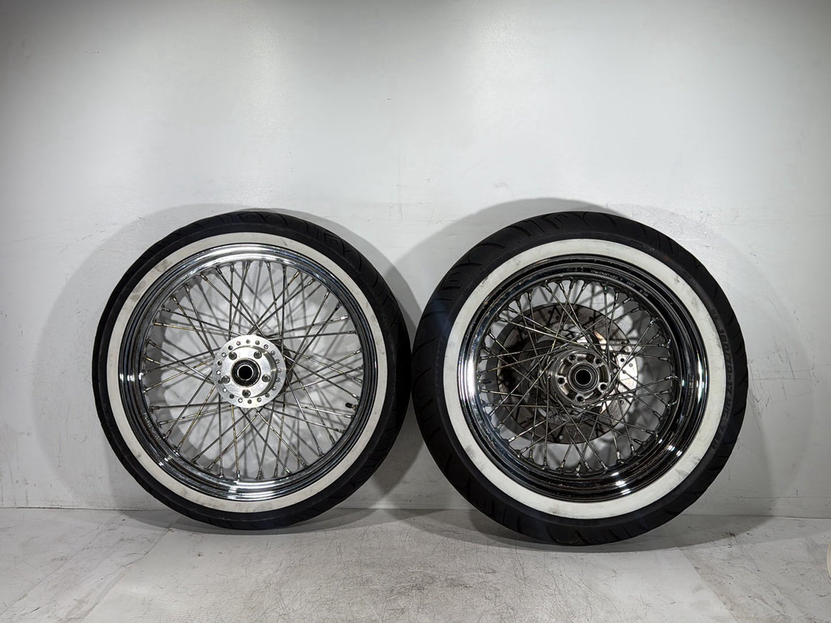 2007 Harley Dyna Street Bob FXDB OEM Front Rear Wheel Rim Tire Spoked