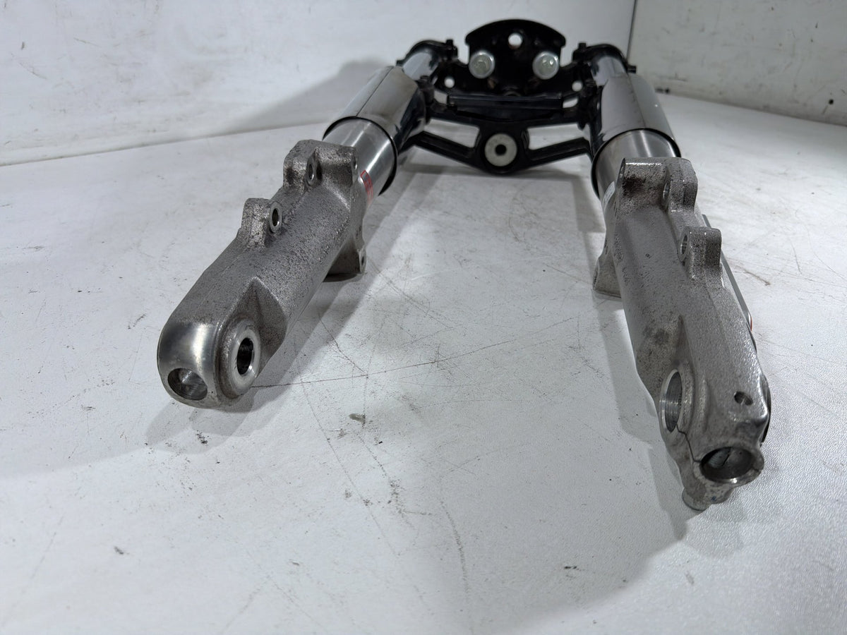 15 Harley Electra Glide Touring Front Triple Tree Set & LH RH Fork Legs Sliders