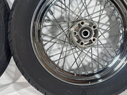 2003 Harley Dyna Wide Glide FXDWG OEM Front Rear Wheel Rim Tire Spoked