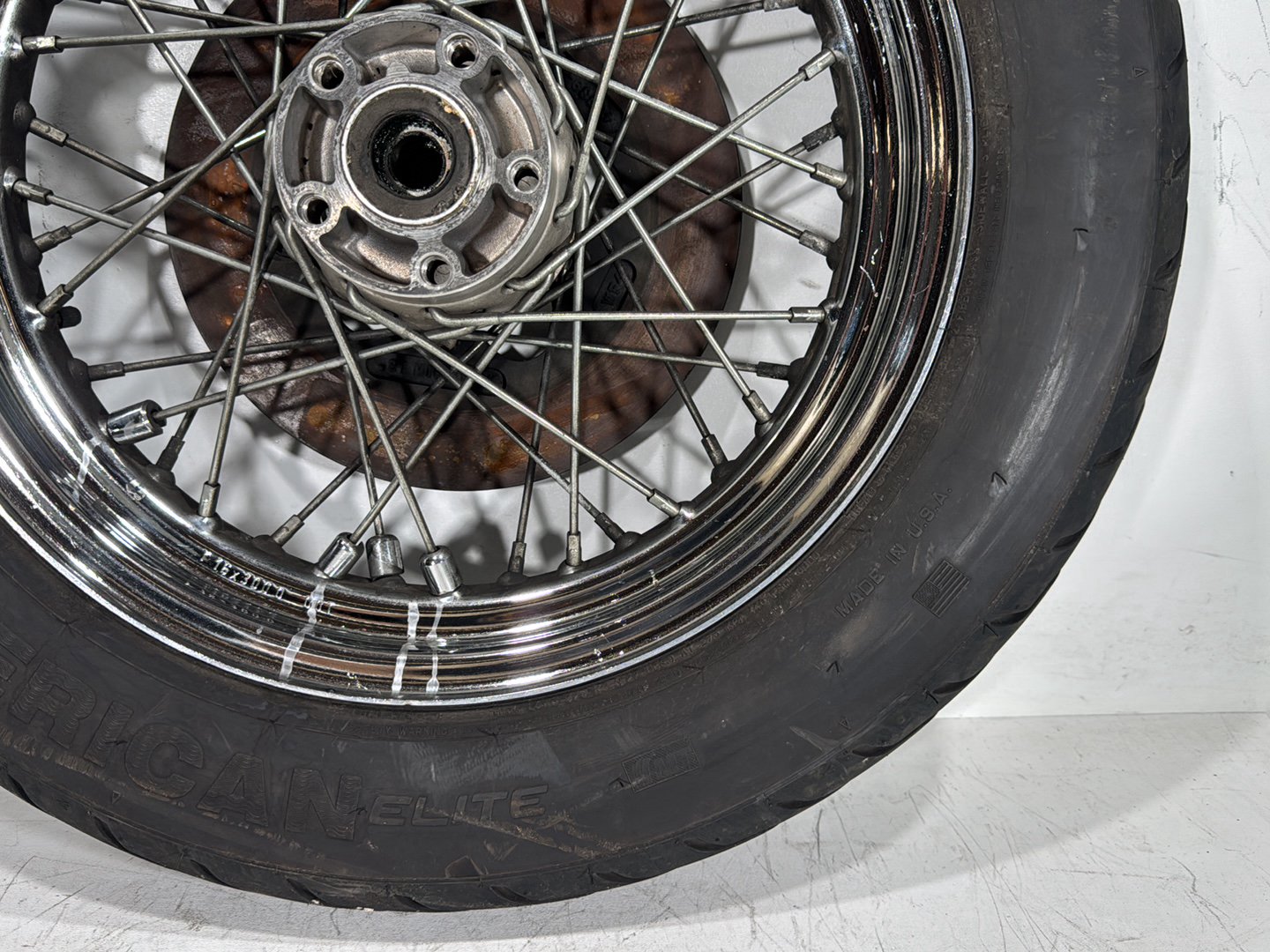 1998 Harley Road King Touring FLHRCI Classic OEM Rear Wheel Rim Tire Spoked