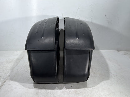 2004 Harley Road King Touring Custom FLHRSI OEM Rear Left Right Saddlebags Luggage Leather