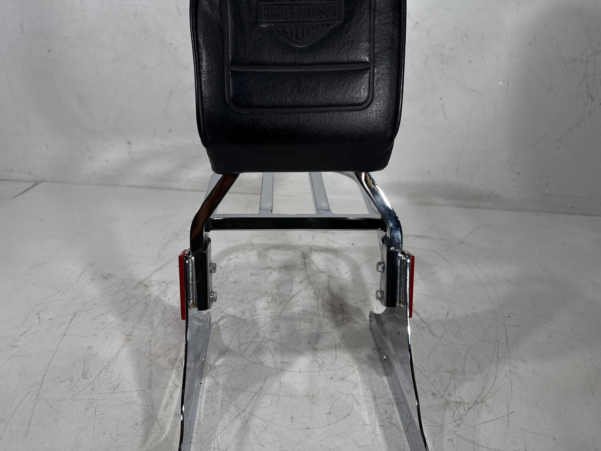 2002 Harley Heritage Softail Classic OEM Rear Sissy Bar w/ Backrest Cushion Pad