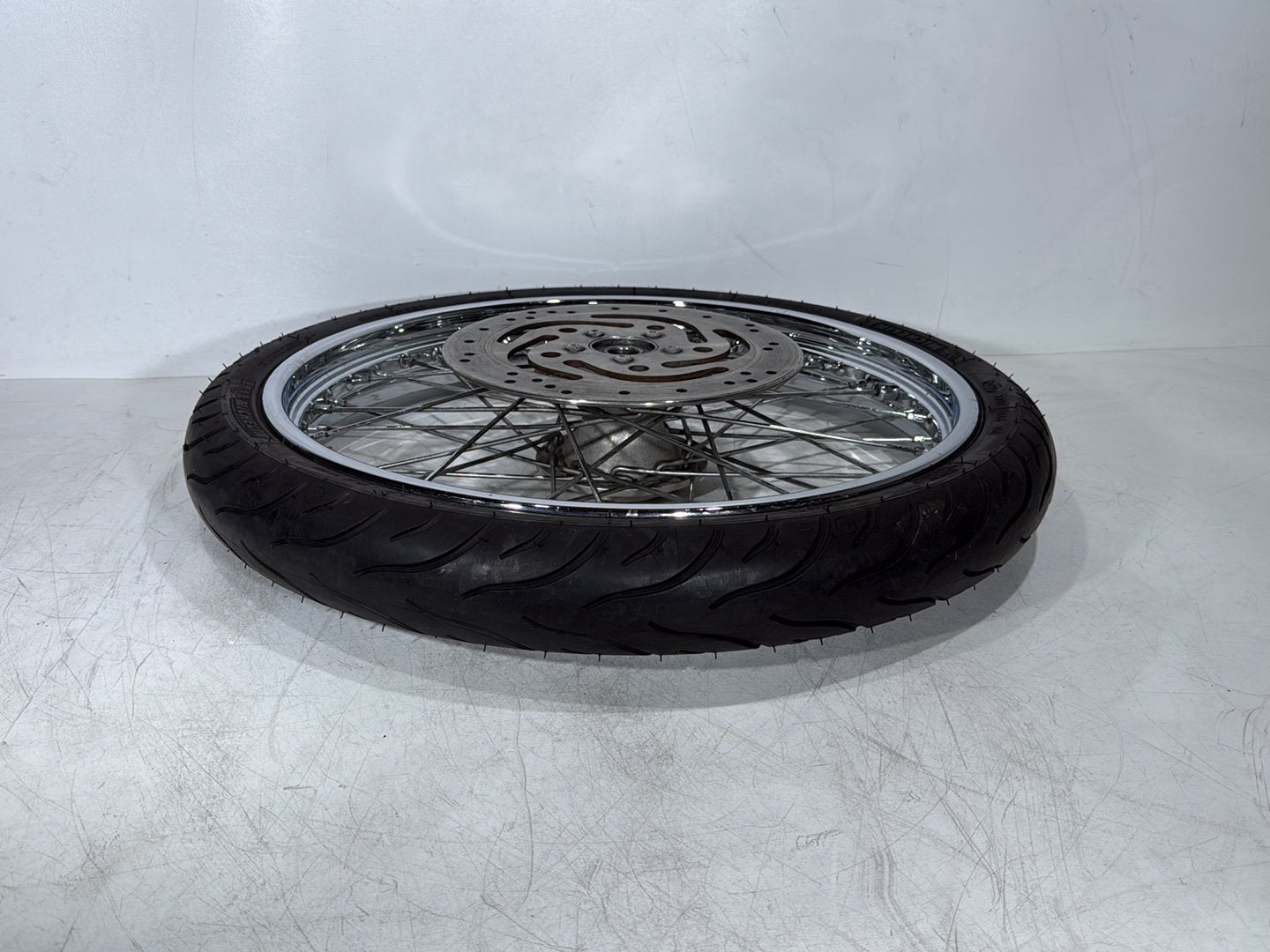 09 Harley Sportster XL1200 1200 Low OEM Front Wheel Rim Tire Spoked MH90-21 21"