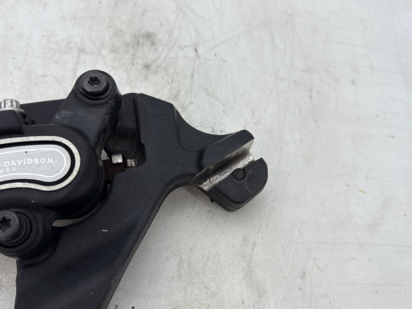 2012 Harley Dyna FXDF Fat Bob OEM Rear Back Brake Caliper w/ Bracket