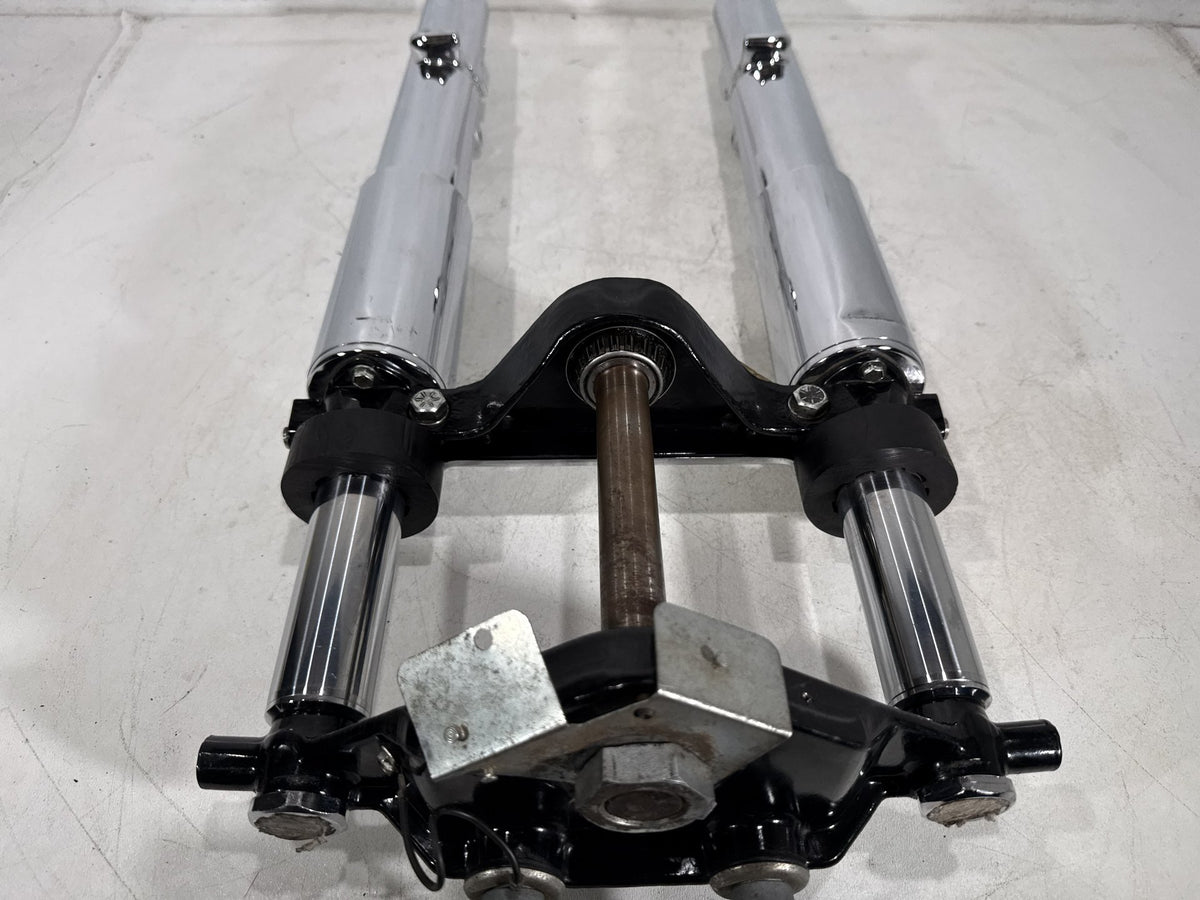 02 Harley Electra Glide Touring Front Triple Tree Set & LH RH Fork Legs Sliders