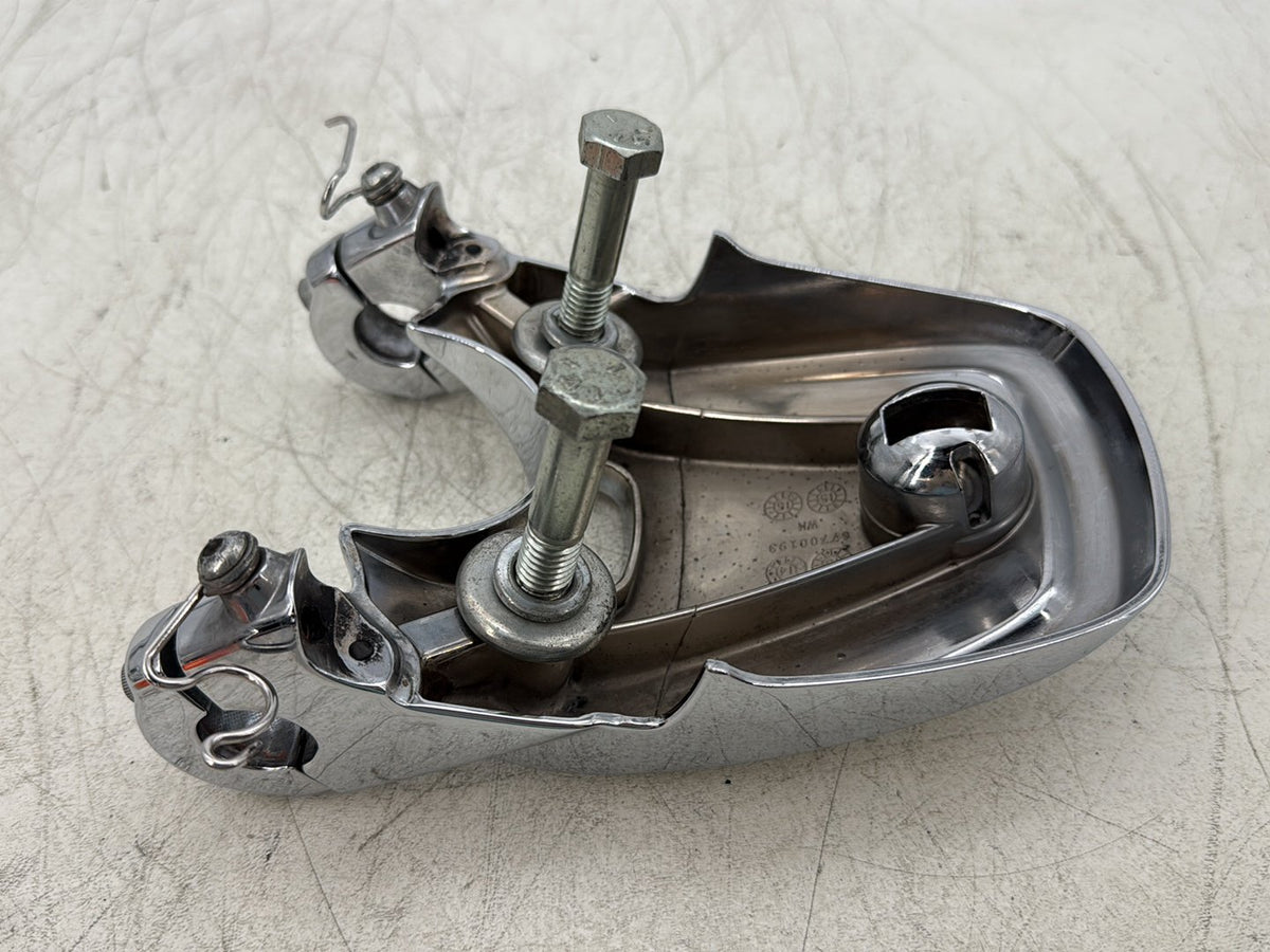 2015 Harley Dyna Low Rider FXDL OEM Front Handlebar Riser Top Clamp Chrome