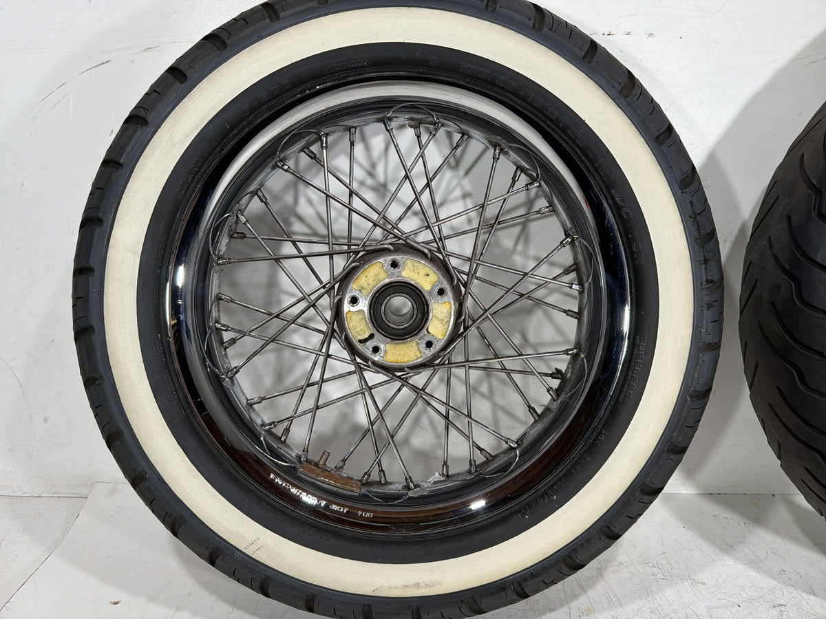 2004 Harley Electra Glide CVO Screamin OEM Front Rear Wheel Rim Tire Spoked 16"