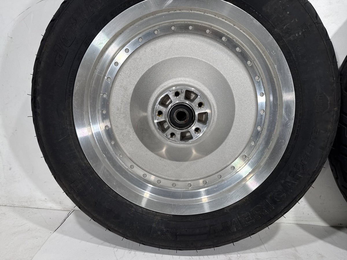 2002 Harley Heritage Softail Classic FLSTC OEM Front & Rear Wheel Rim Tire 16"