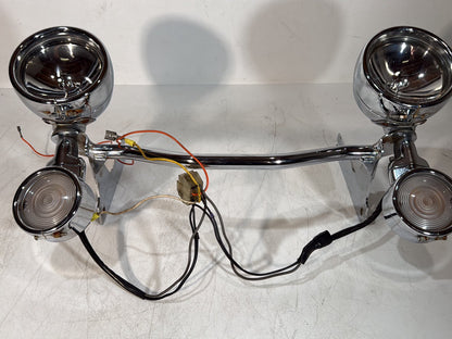 1984 - 1998 Harley-Davidson Touring Electra Glide Classic Front Turn Signal Indicators Aux Light Bar