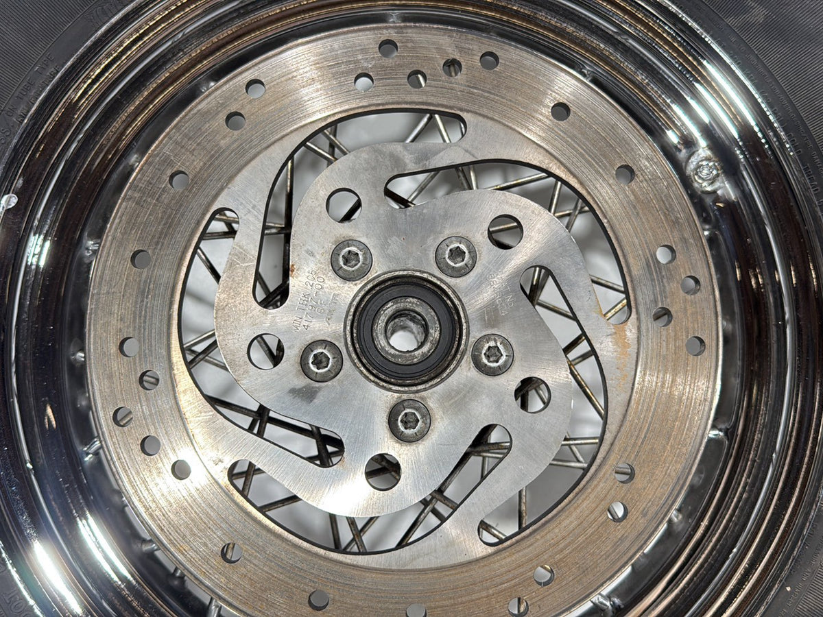 06 Harley Softail Heritage Classic Front Rear Wheel Rim Tire Spoked MT90B16 16"