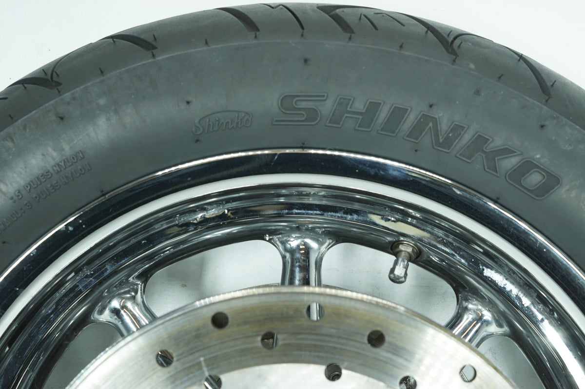 07 Harley Touring CVO Electra Screamin Eagle OEM Front Wheel Rim Tire 130/90B16