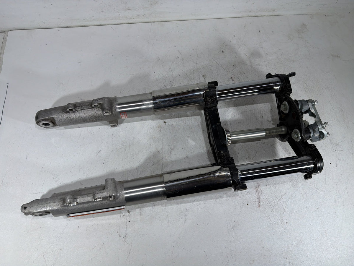 15 Harley Electra Glide Touring Front Triple Tree Set & LH RH Fork Legs Sliders
