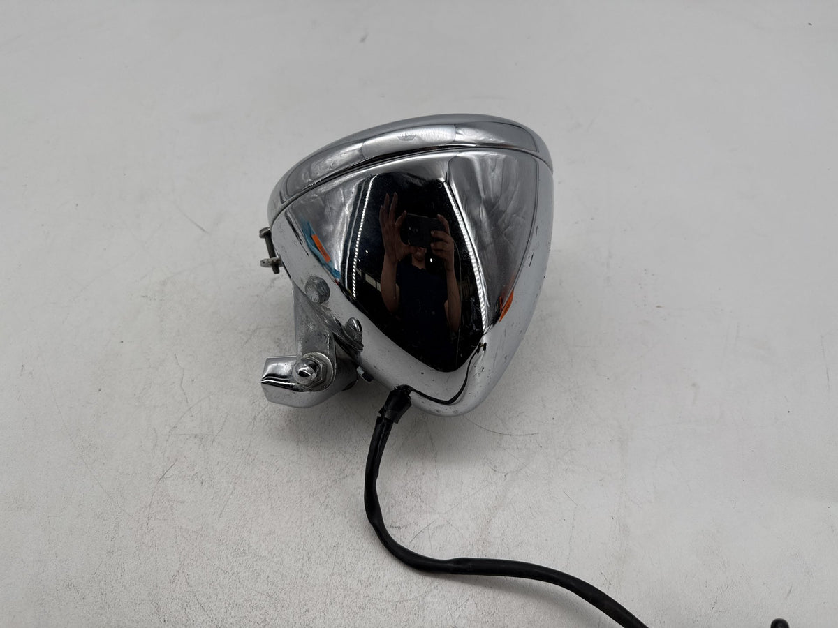 08 Harley Softail Custom FXSTC OEM Headlight Headlamp Head Lamp Light LED DENTED