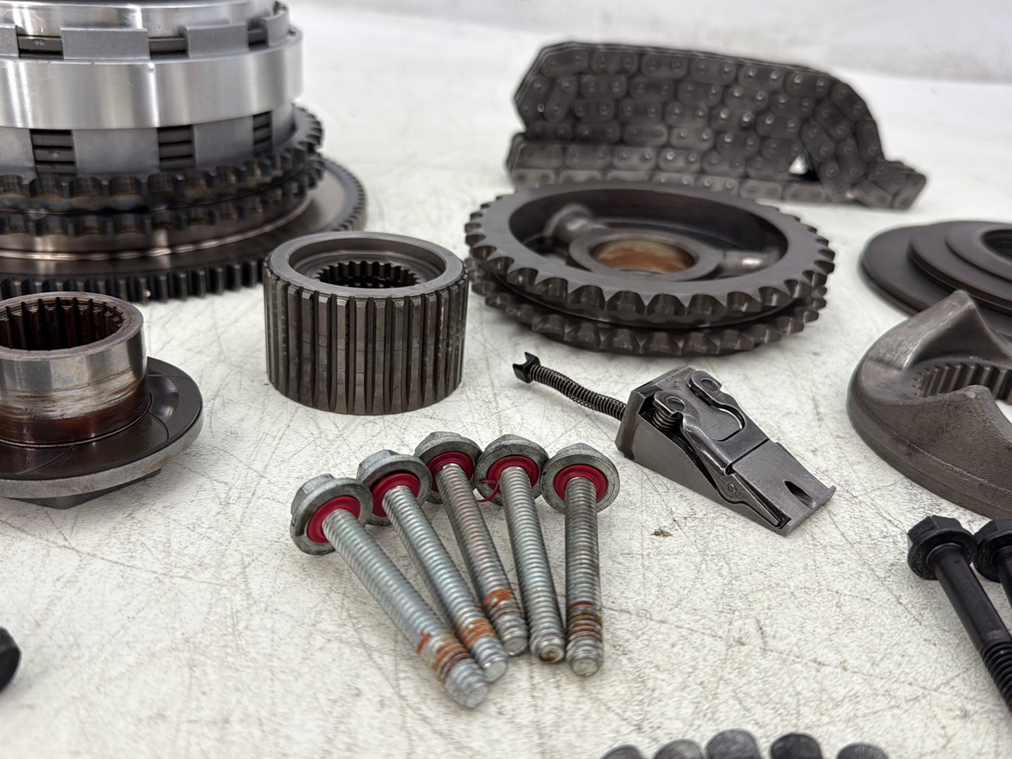 2012 Harley Dyna Super Glide Custom FXDCI OEM Clutch Basket Chain Tensioner Kit