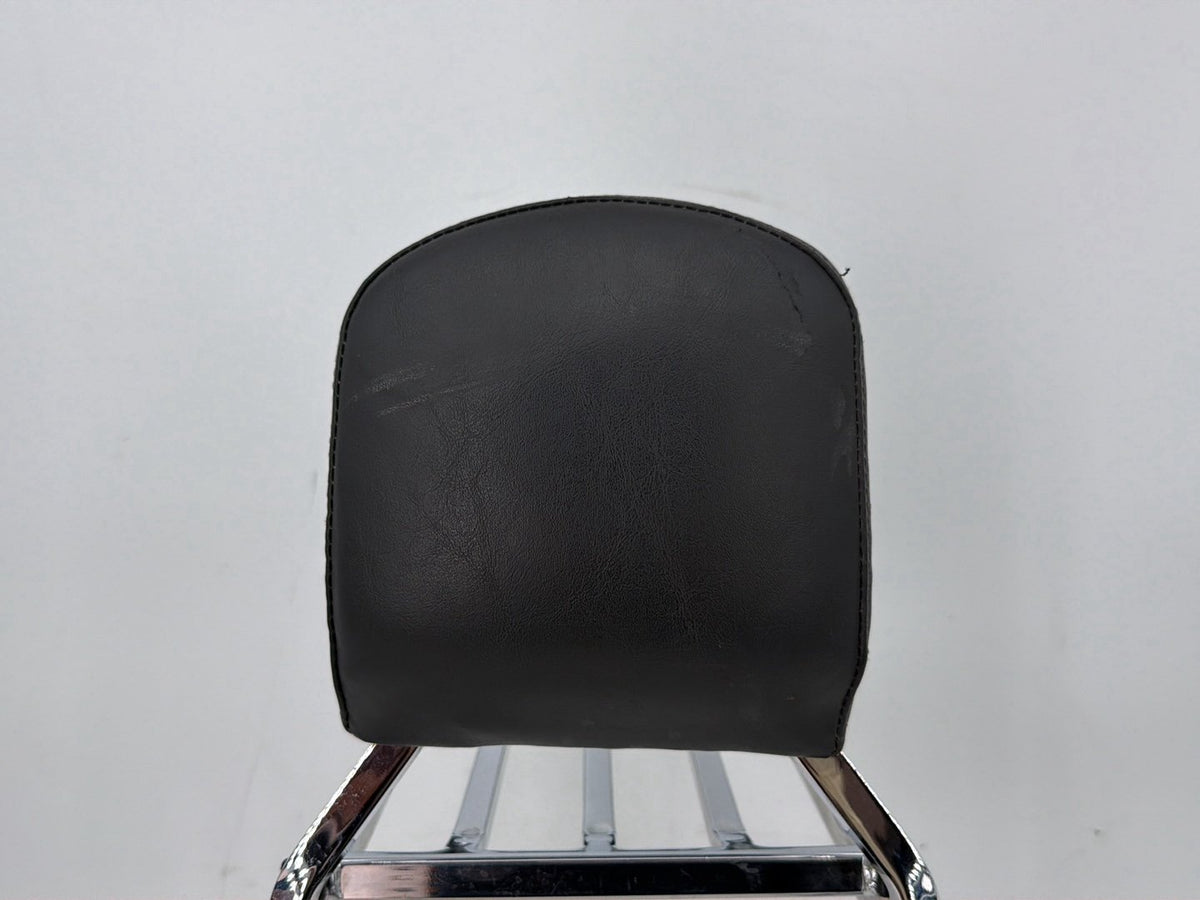 07 Harley Dyna Super Glide Custom Rear Sissy Bar &amp; Backrest Cushion Pad * TORN *