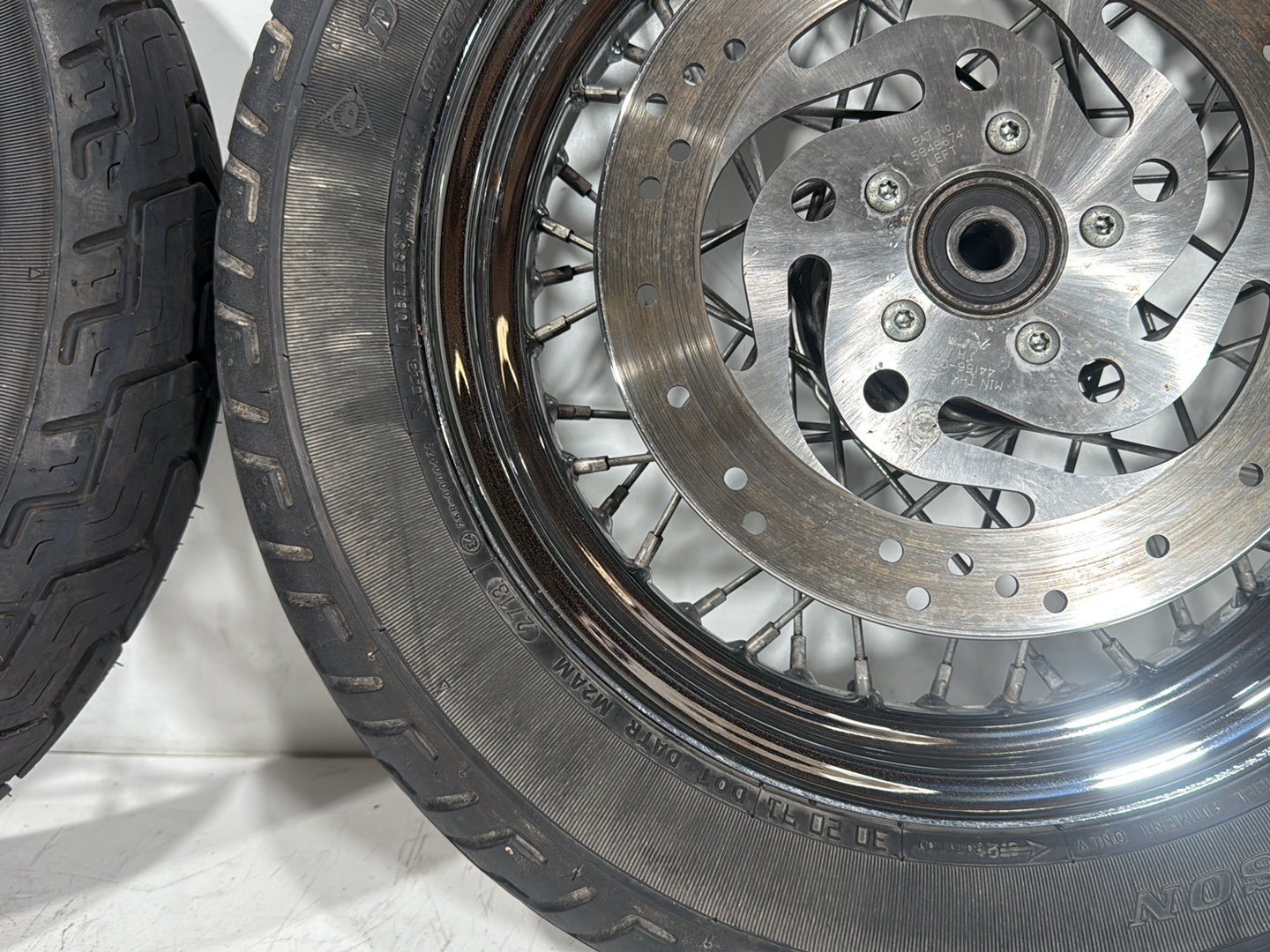 2002 Harley Heritage Softail Classic FLSTC OEM Front Rear Wheel Rim Tire Spoked