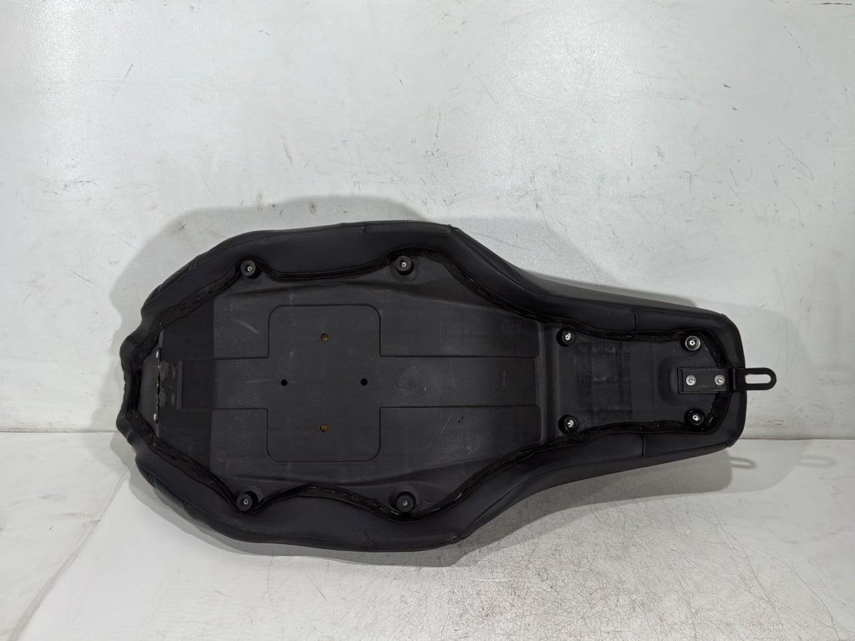 92 Harley Electra Touring Passenger Rider Driver Seat Saddle Two-Up Blue stitch