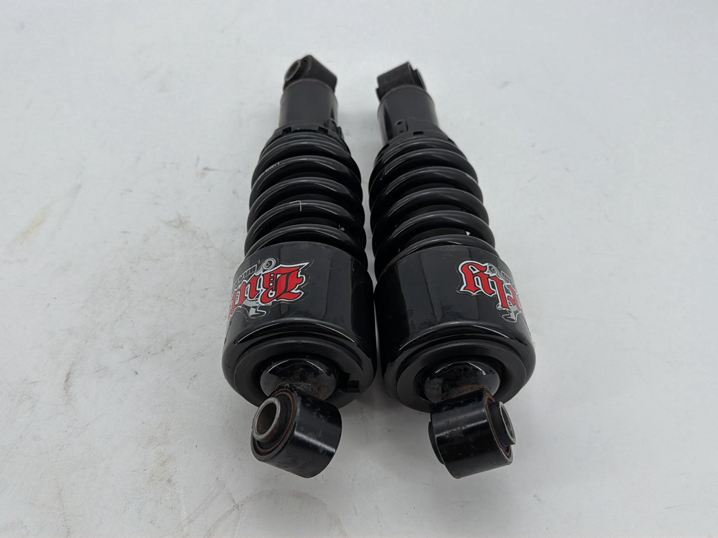 2008 Harley Dyna Fat Bob FXDF Rear Left Right Shock Absorbers BURLY 12"