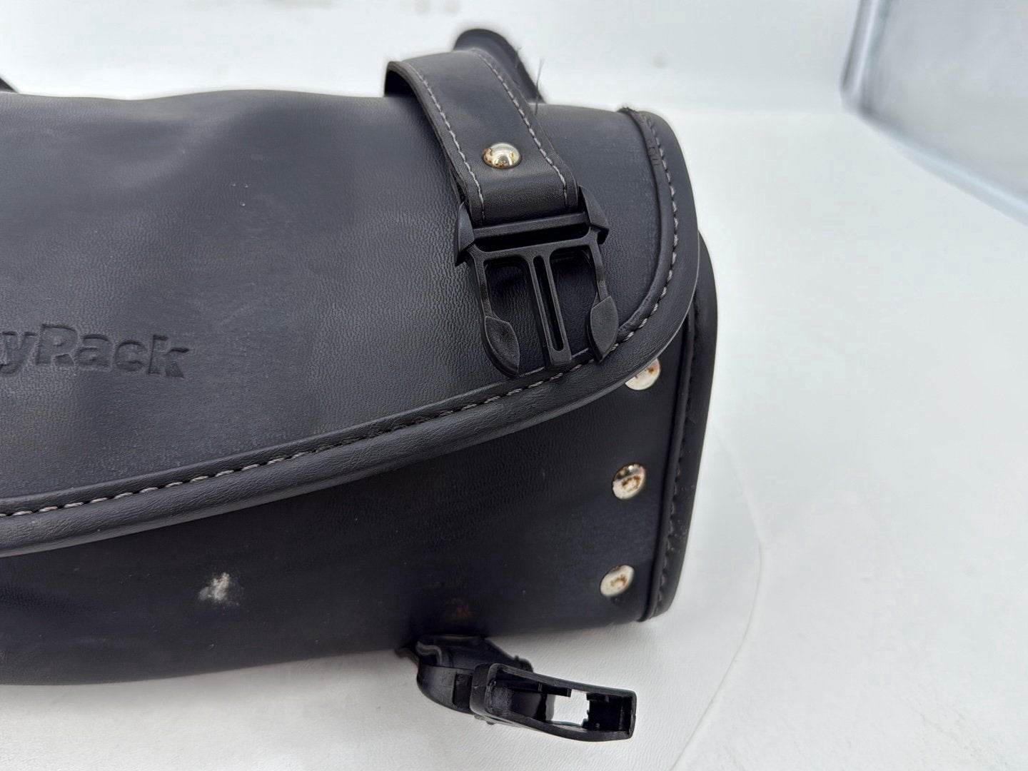 2004 - 2013 Harley-Davidson Sportster 883 Custom Front Onboard Tool Bag Leather Storage HmmtyRack
