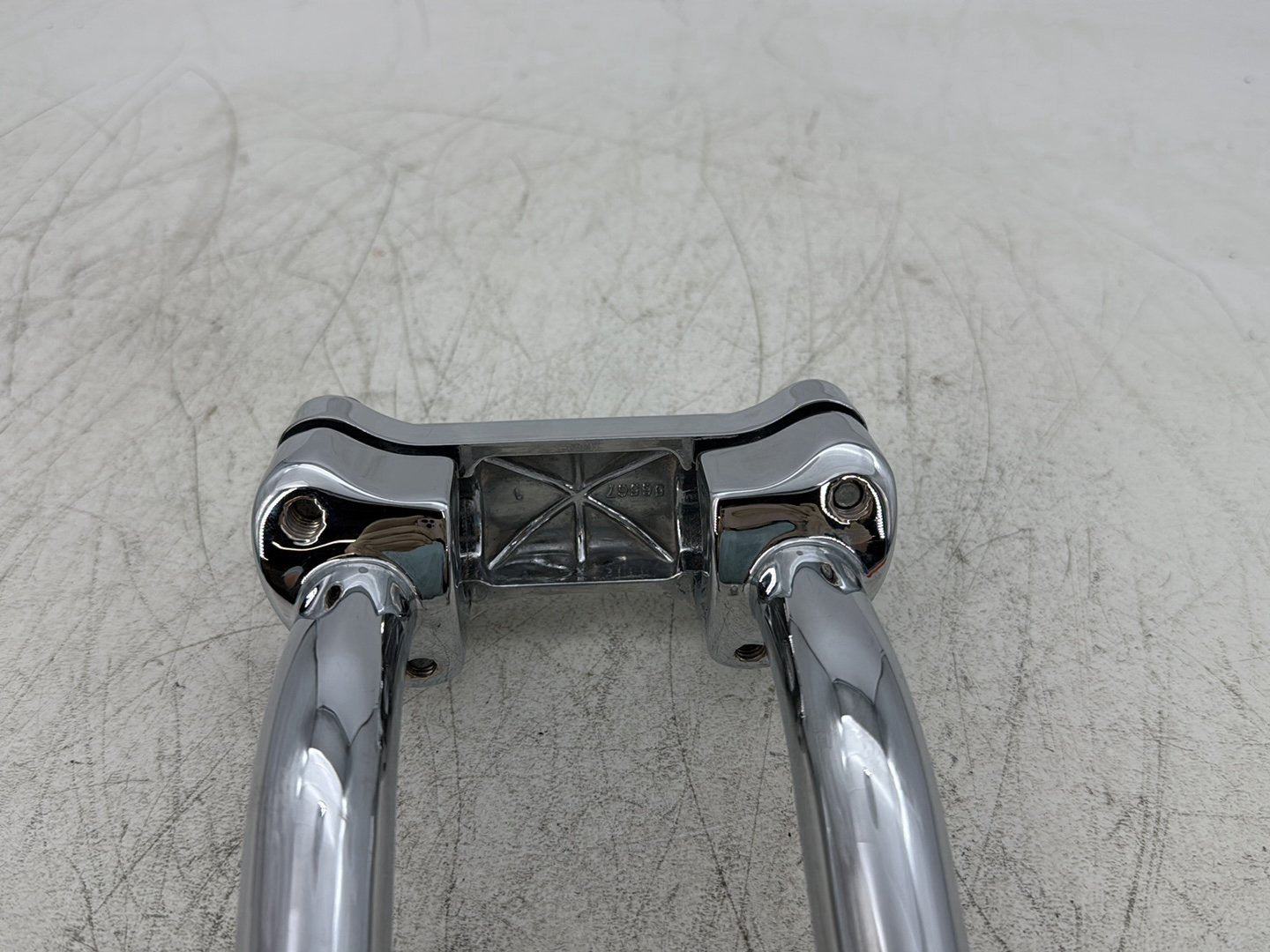 2000 Harley Softail FLSTC Heritage Classic OEM Front Handlebar Riser Top Clamp Chrome