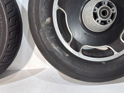 2007 - 2012 Harley-Davidson Touring Street Glide Front & Rear Wheel Rim Tire Airstrike