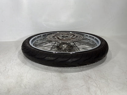 09 Harley Sportster XL1200 1200 Low OEM Front Wheel Rim Tire Spoked MH90-21 21"
