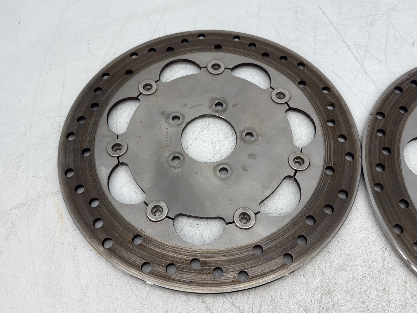 2010 Harley Dyna Fat Bob FXDF OEM Front Brake Rotors Disc Pair