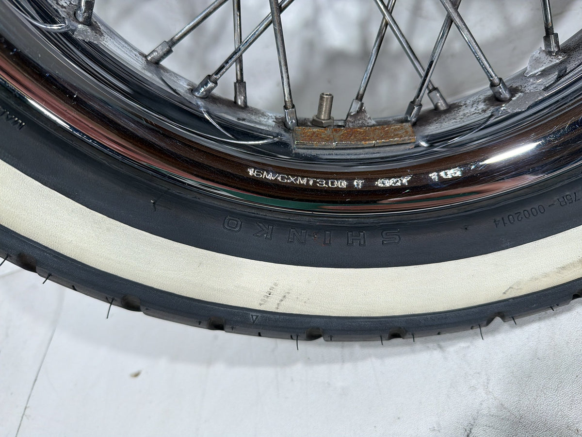 2004 Harley Electra Glide CVO Screamin OEM Front Rear Wheel Rim Tire Spoked 16"
