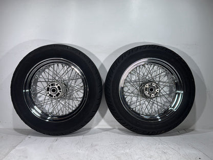 2013 Harley Heritage Softail Classic FLSTC OEM Front Rear Wheel Rim Tire Spoked