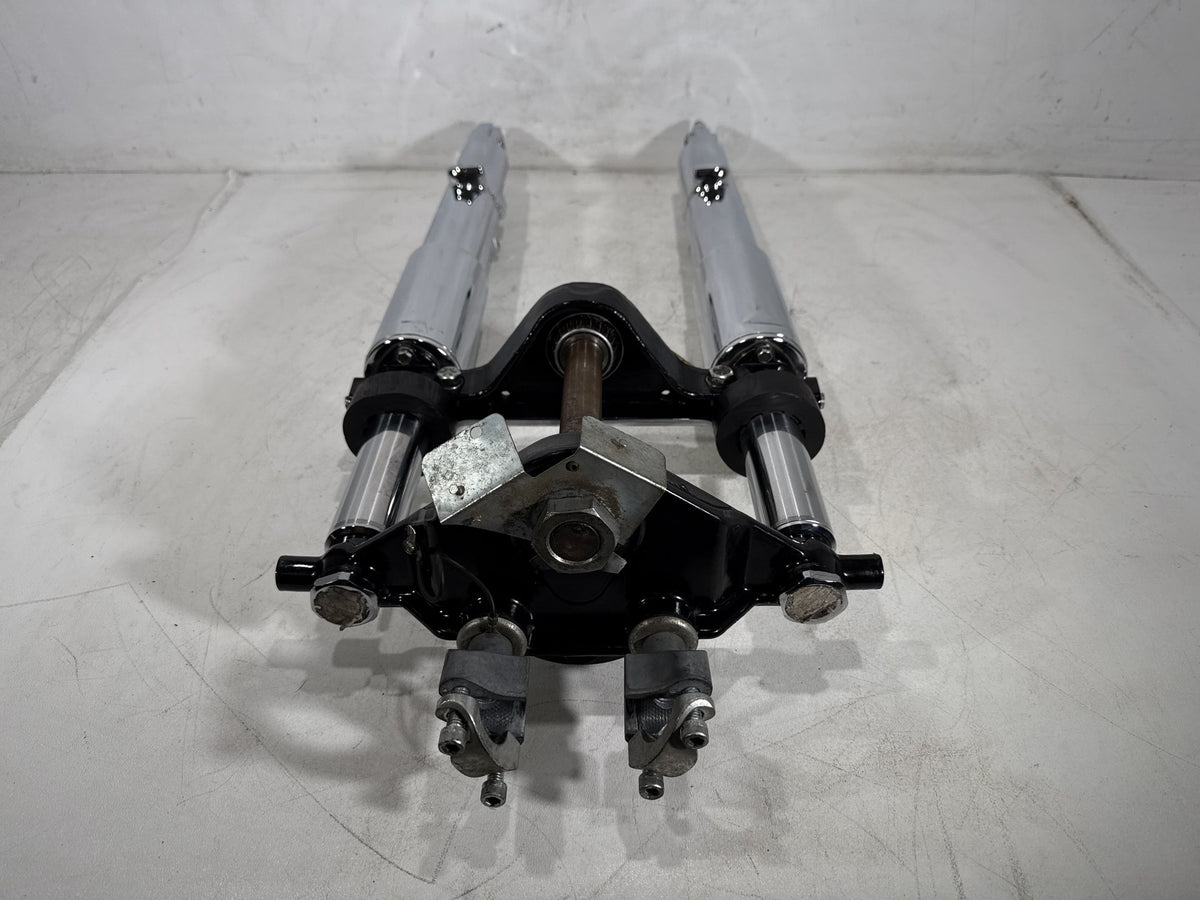 02 Harley Electra Glide Touring Front Triple Tree Set & LH RH Fork Legs Sliders