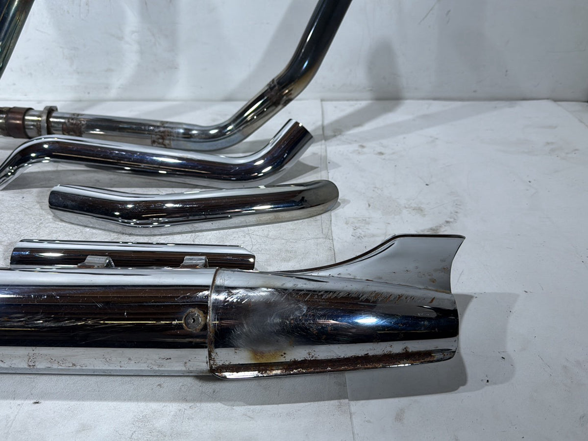 03 Harley Electra Glide Touring FLHTI OEM Exhaust Header Pipes Muffler SCRATCHED
