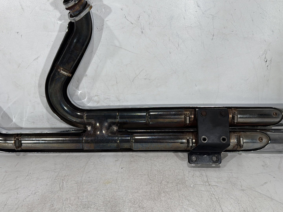 2003 Harley Softail Deuce FXSTD OEM Exhaust Header Pipes Vance & Hines SCRATCHED