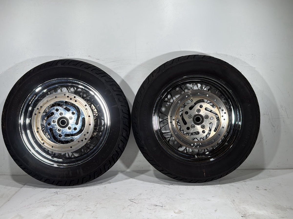 2004 Harley Road King Touring Classic OEM Front Rear Wheel Rim Tire Spoked 16"