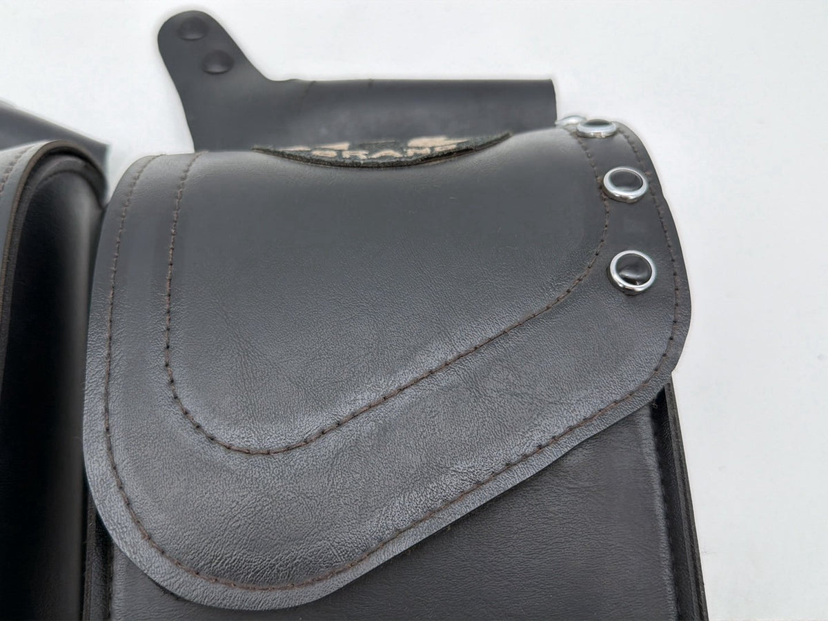 1997 Harley Road King Touring Rear Left Right Saddlebags Luggage Leather Old # 7