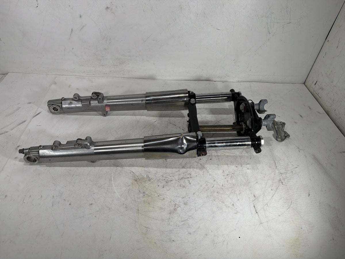 09 Harley Street Glide Touring OEM Front Triple Tree Set LH RH Fork Legs Sliders