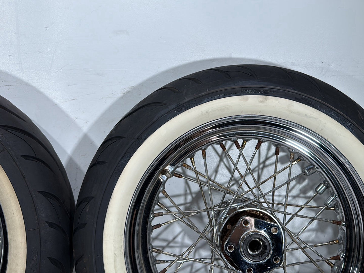 1990 Harley Electra Glide Touring Front Rear Wheel Rim Tire Spoked MT90B16 16"