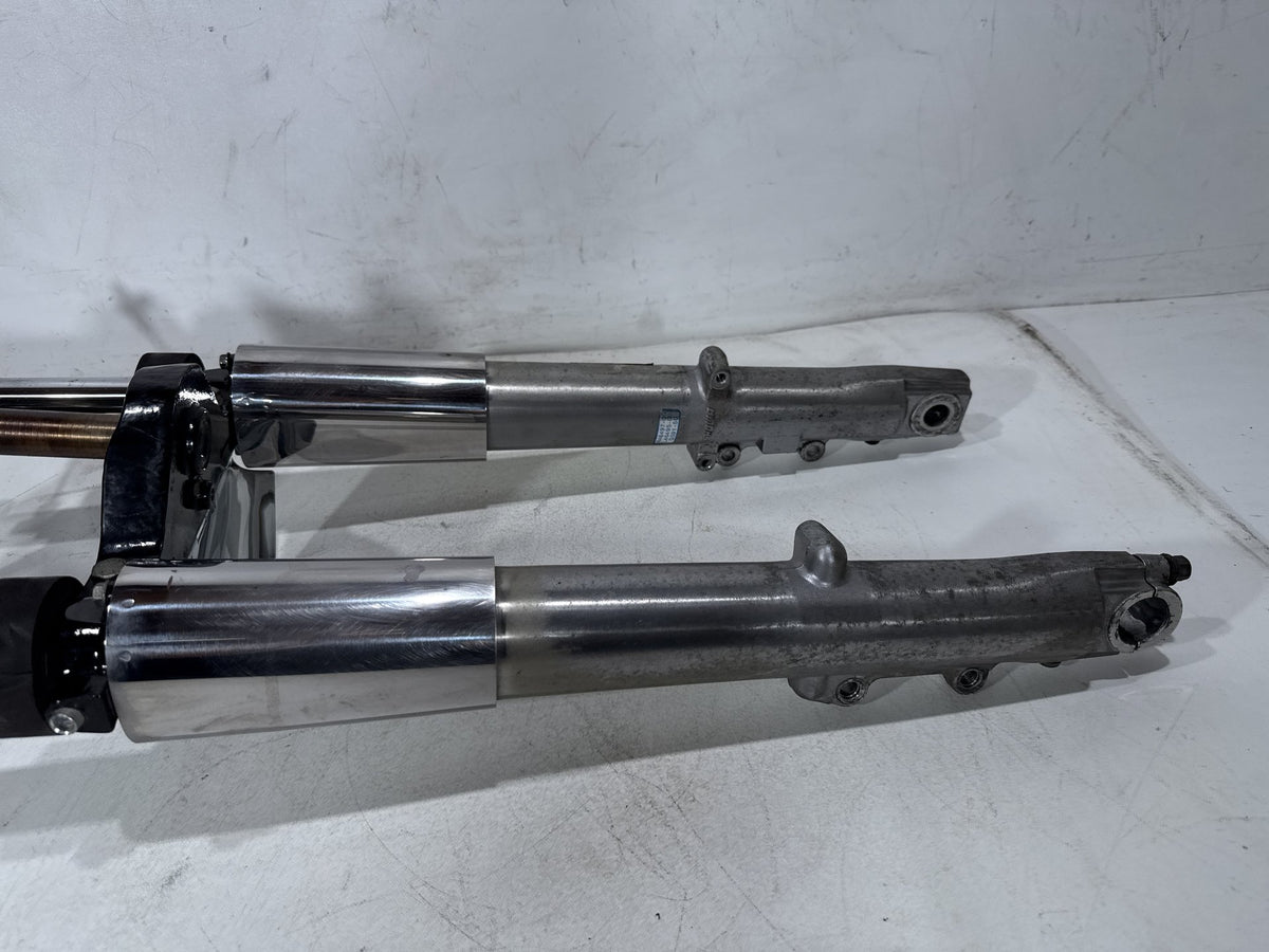 01 Harley Electra Glide Touring Front Triple Tree Set & LH RH Fork Legs Sliders