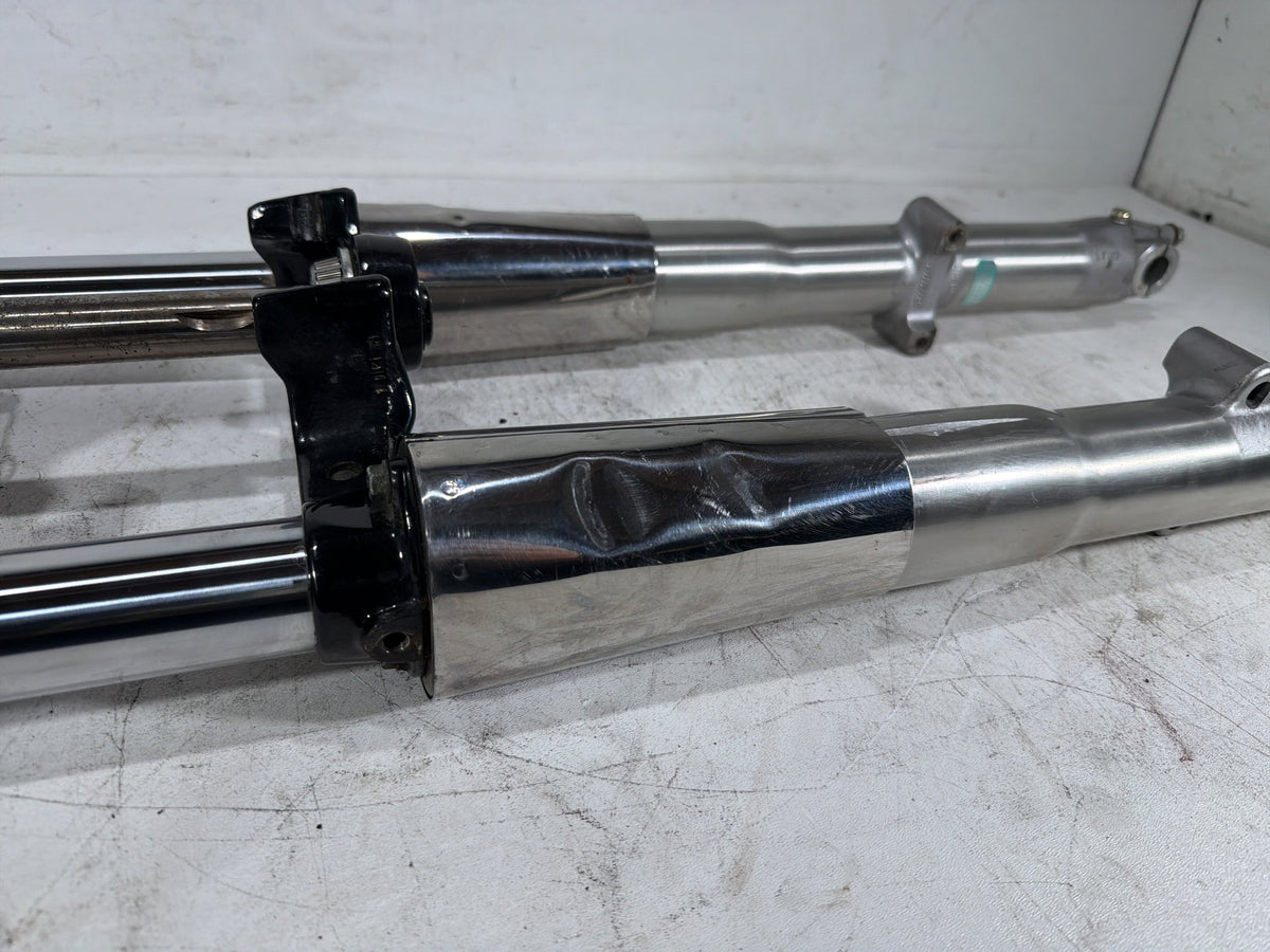 2001 Harley Fat Boy Softail OEM Front Triple Tree Set & LH RH Fork Legs Sliders