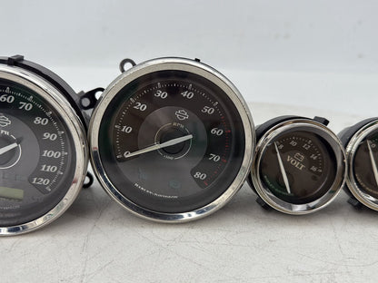 2007 - 2016 Harley-Davidson Touring Electra Glide Ultra Air Oil Volt Fuel Tacho Speedo Gauges Platinum face