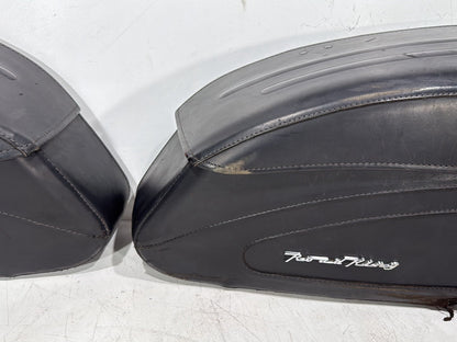2004 Harley Road King Touring Custom FLHRSI OEM Rear Left Right Saddlebags Luggage Leather