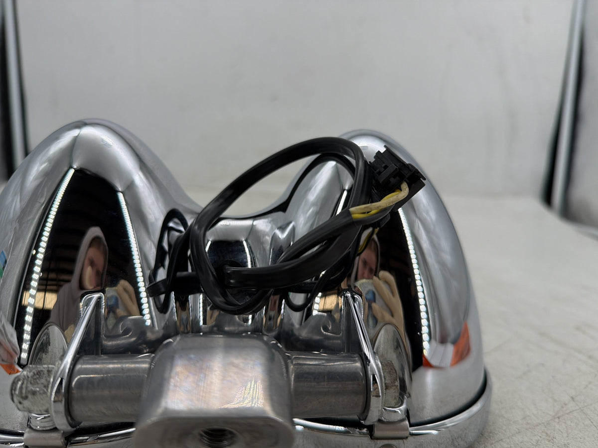 2012 Harley Dyna Fat Bob FXDF 103 OEM Headlight Headlamp Head Lam Light LED DUAL