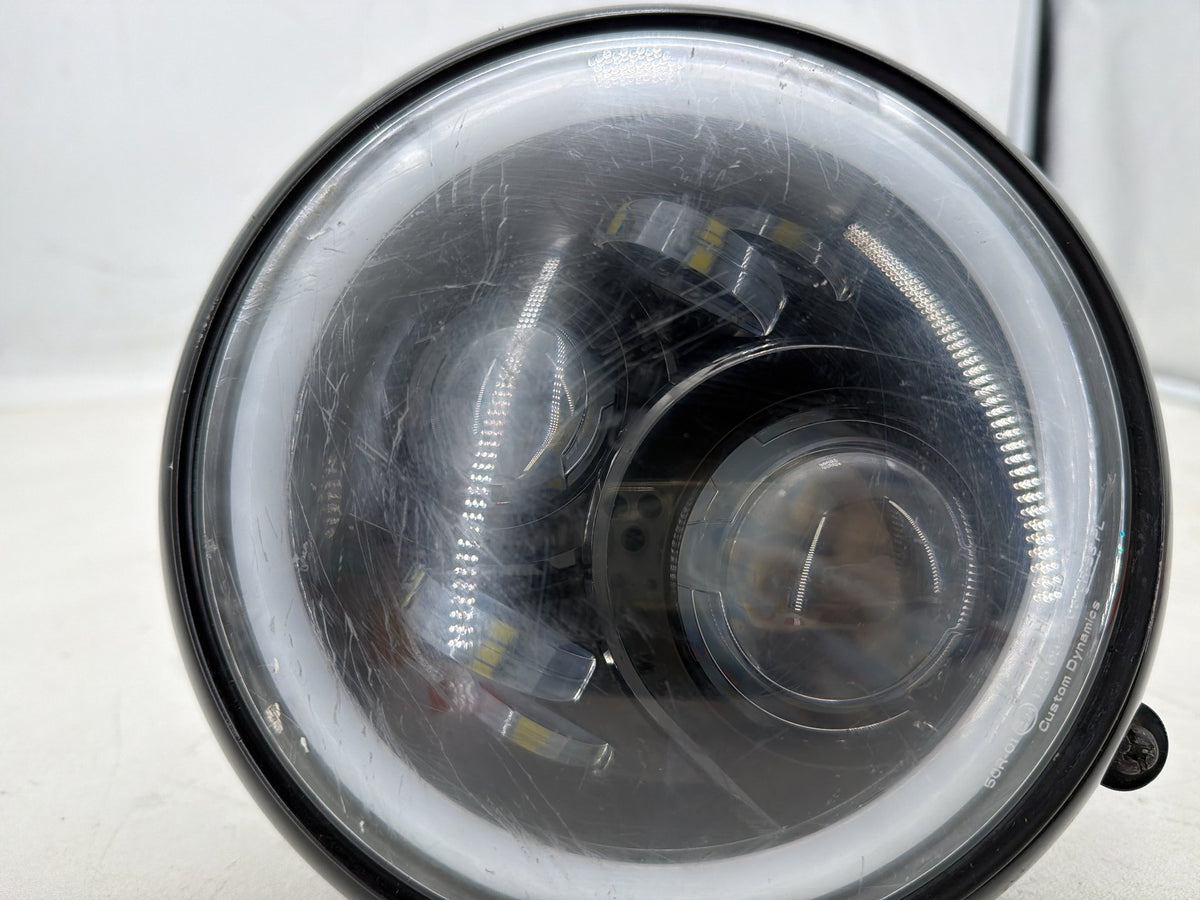 2016 Harley Dyna Fat Bob FXDF 103 Headlight Headlamp Head Lamp Light led DENTED