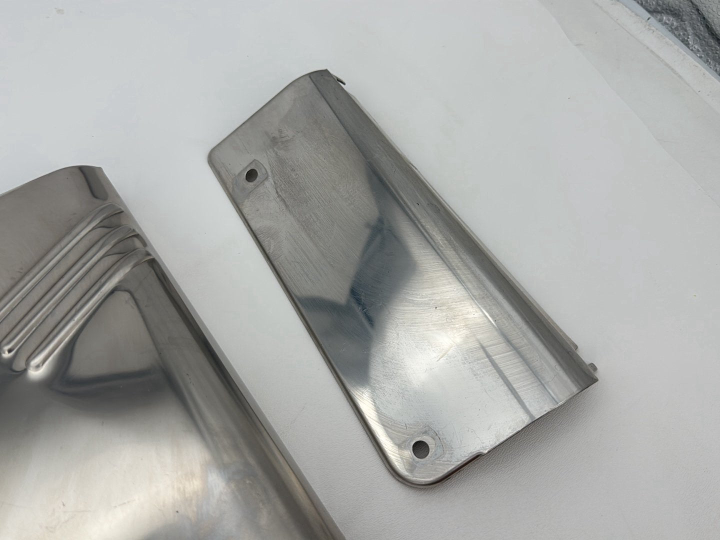 2007 Harley Softail Heritage Classic FLSTC OEM Front Left Right Fork Tube Slider Guard Covers