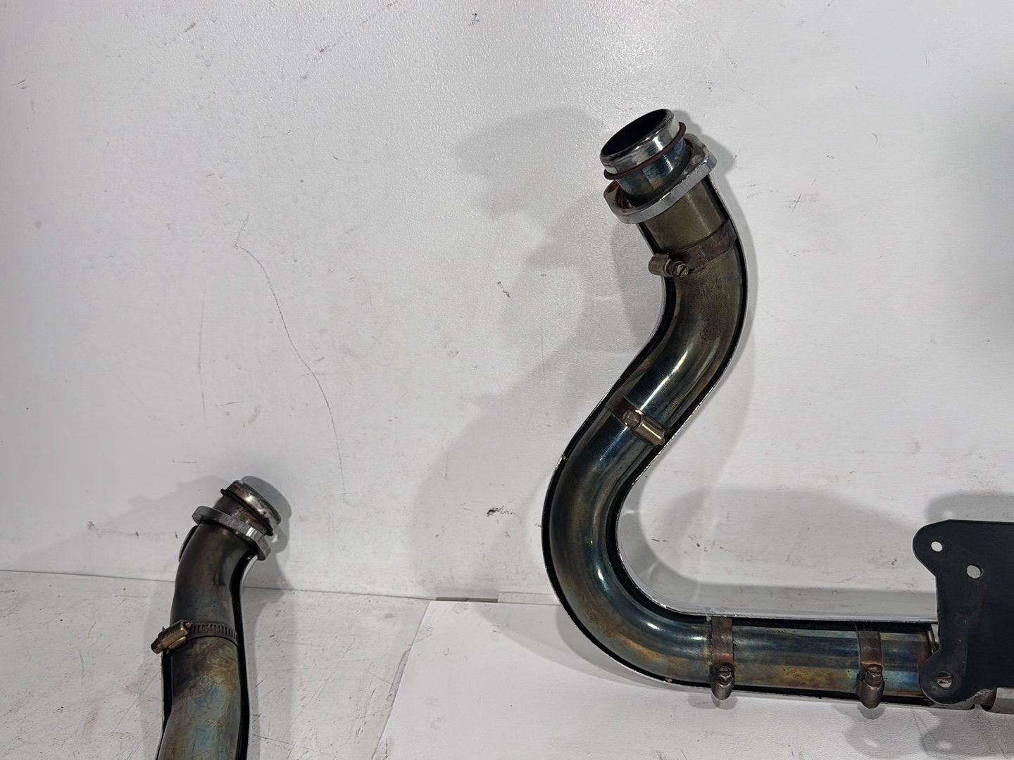 2003 Harley Dyna Wide Glide FXDWG OEM Exhaust Header Pipes Muffler Vance & Hines